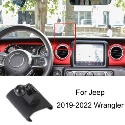 For Jeep Left Driving Car Special Mobile Phone Navigation Bracket Base, 11-18 Wrangler, 14-17 Cherokee, 14-18 Grand Cherokee, 16-21 Renegade, 17-20 Compass Not For Screen Modification, 18-22 Grand Commander, 19-22 Wrangler, 21 Compass