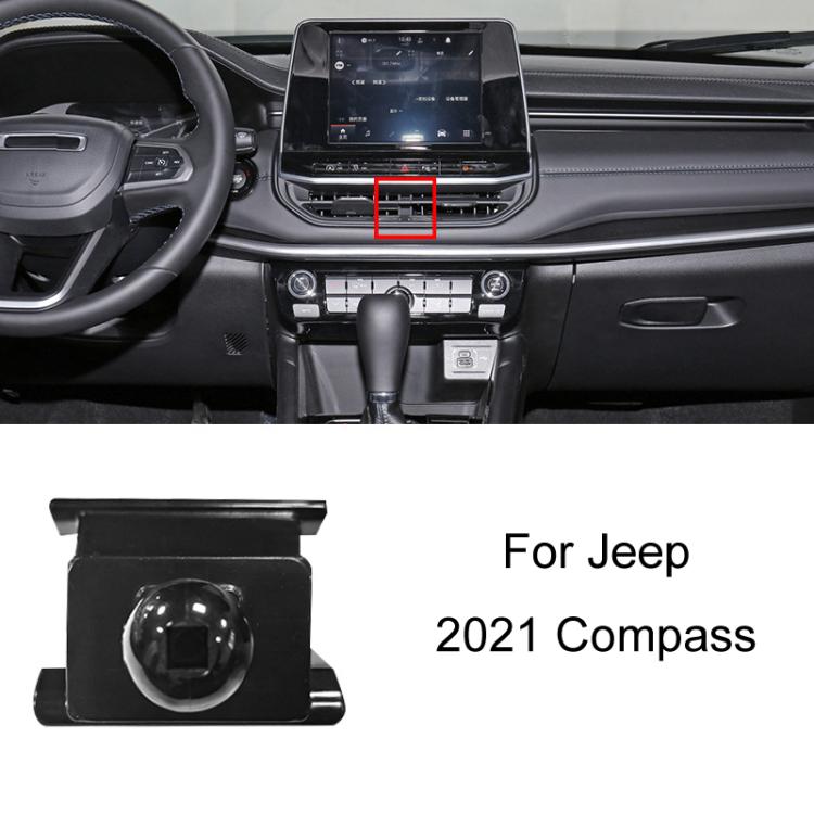 For Jeep Left Driving Car Special Mobile Phone Navigation Bracket Base, 11-18 Wrangler, 14-17 Cherokee, 14-18 Grand Cherokee, 16-21 Renegade, 17-20 Compass Not For Screen Modification, 18-22 Grand Commander, 19-22 Wrangler, 21 Compass