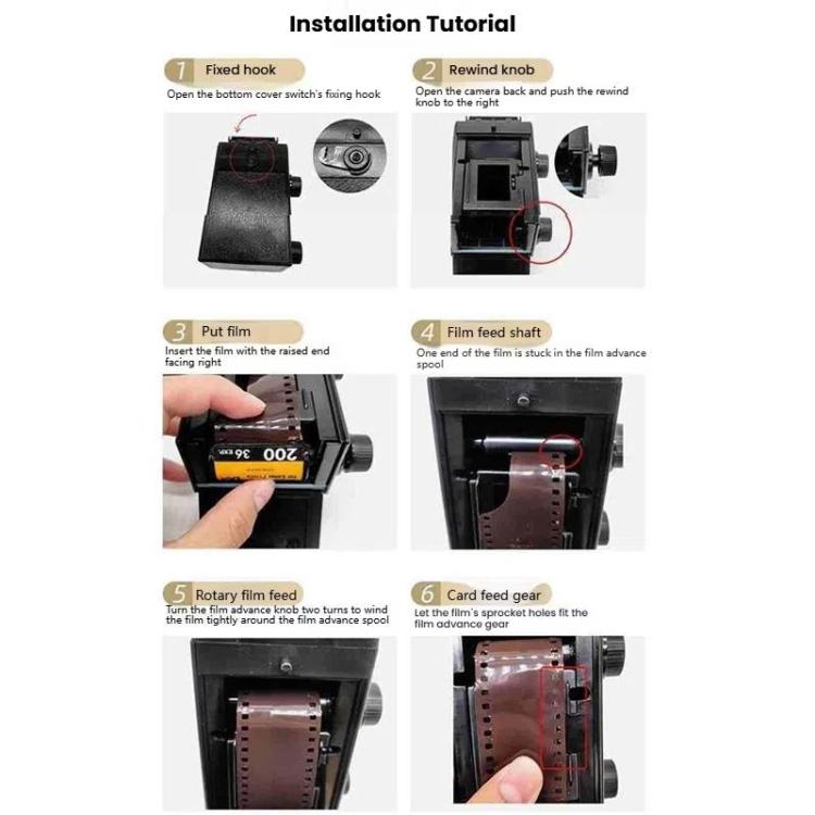 DIY Double Lens Assembly 35mm Film Camera Retro Nostalgic Double Reflection Film Camera