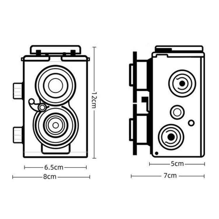 DIY Double Lens Assembly 35mm Film Camera Retro Nostalgic Double Reflection Film Camera
