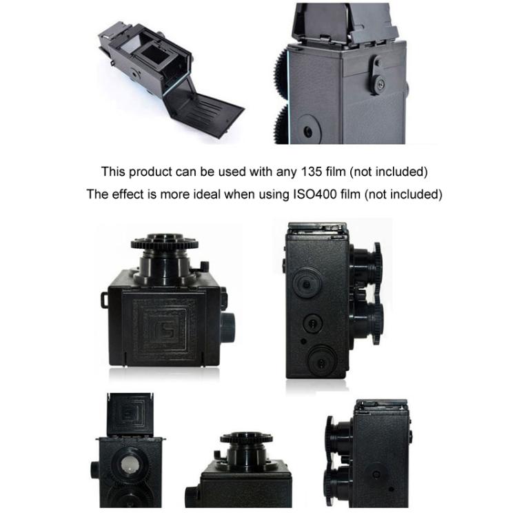 DIY Double Lens Assembly 35mm Film Camera Retro Nostalgic Double Reflection Film Camera