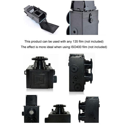 DIY Double Lens Assembly 35mm Film Camera Retro Nostalgic Double Reflection Film Camera