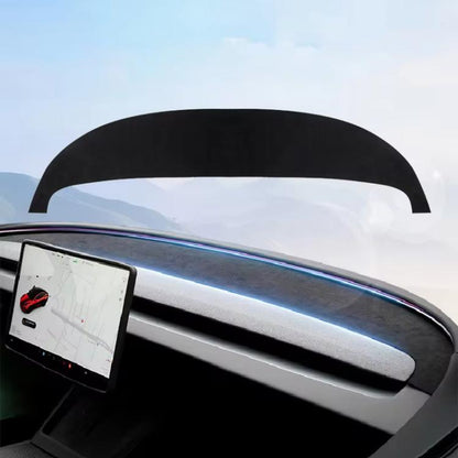 For Tesla Model 3 Dashboard Light-proof Heat-insulating Pad Suede Reflective Pad, 1.2mm