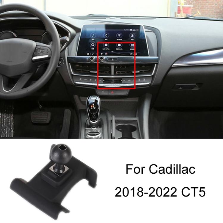 For Cadillac Left Driving Car Special Mobile Phone Navigation Bracket Base, 10-15 SRX, 13-19 ATS-L Sticky Type, 14-17 ATS, 14-22 XTS, 16-22 CT6, 16-23 XT5+XT6, 18-22 CT5, 18-23 XT4, 20-23 CT4, 22-23 LYRIQ