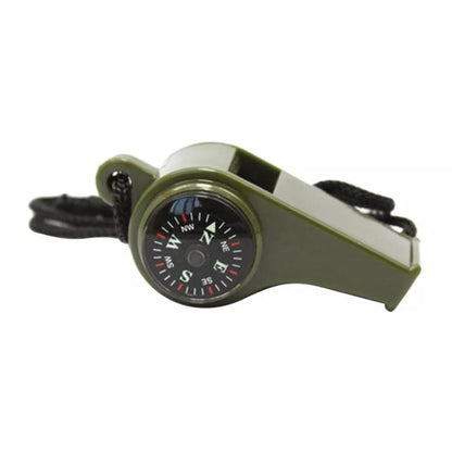 Outdoor Multi-Functional Three-In-One Lifesaving Compass Thermometer Whistle