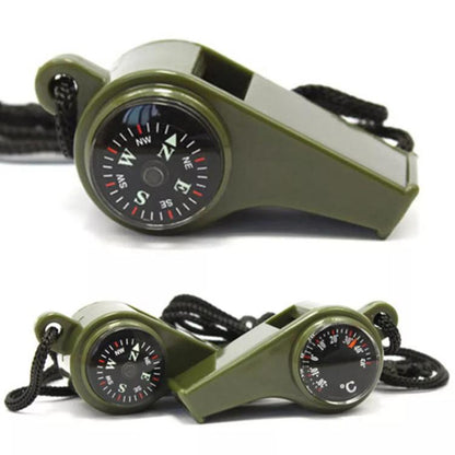 Outdoor Multi-Functional Three-In-One Lifesaving Compass Thermometer Whistle