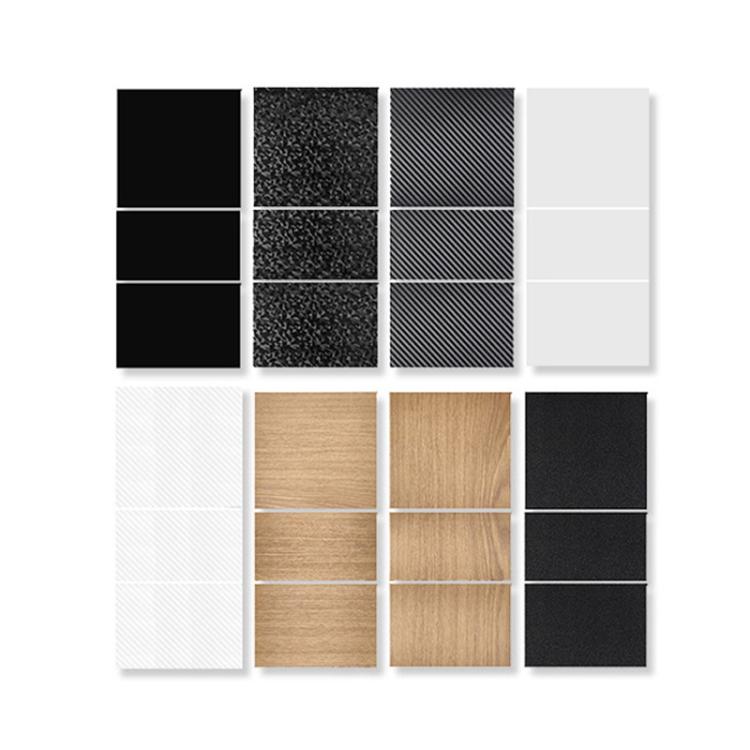 For Tesla 2024+ Model 3 Highland Center Console Panel Protection Sticker, Horizontal Wood Grain, Vertical Wood Grain, Carbon Fiber Grain, Matt Black, Frosted Black