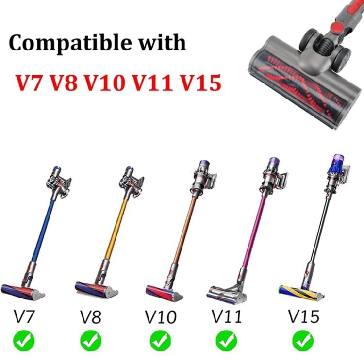 For Dyson V7 / V8 / V10 / V11 / V15 Vacuum Cleaner Floor Brush Carbon Fiber Attachment, Type 1, 3pcs /Set