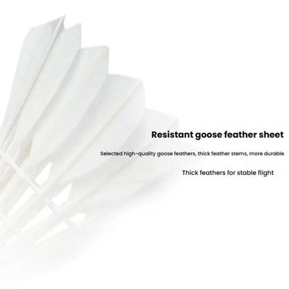 BOKA Badminton Shuttlecock Indoor / Outdoor For Racing Training Durable White Goose Feather Badminton Ball, 6pcs /Box