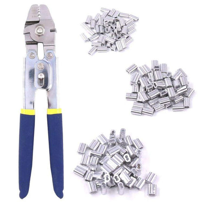 Outdoor Sea Fishing Pliers High-precision Wire Rope Crimping Pliers, SJ-255, SJ-255 + 150pcs, SJ-255 +300pcs