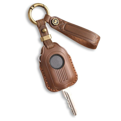 Hallmo For Peugeot Django 150 Motorcycle Natural Cowhide Key Protective Cover