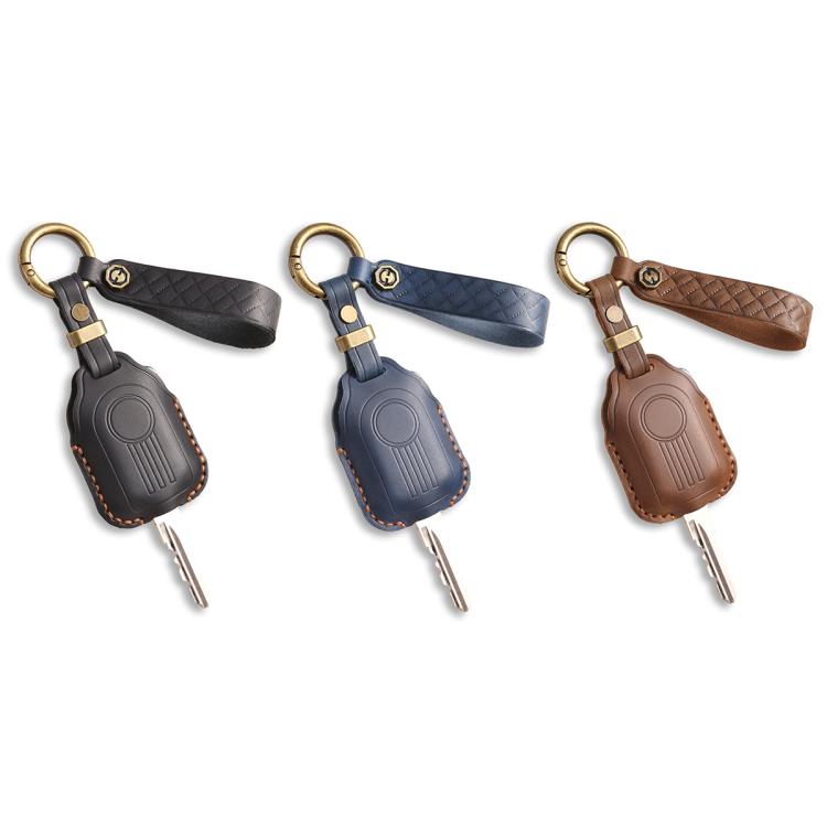 Hallmo For Peugeot Django 150 Motorcycle Natural Cowhide Key Protective Cover