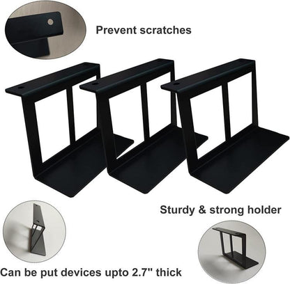 Under Desk Laptop Tablet Mini PC Storage Stand Metal Invisible Tray Rack, 4.8cm, 6.8cm