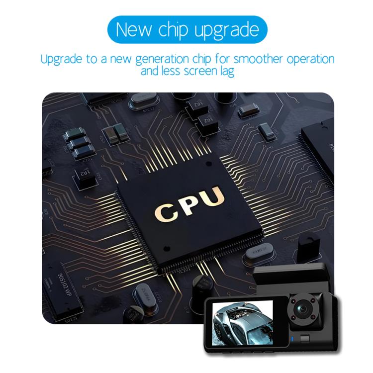 G71 HD 1080P Three-Lens 2.0-Inch Infrared Night Vision Driving Recorder, No WIFI, WIFI Connection