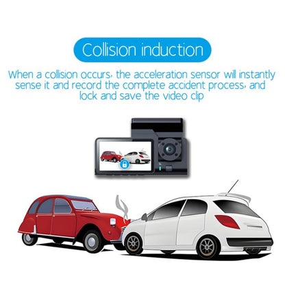 G71 HD 1080P Three-Lens 2.0-Inch Infrared Night Vision Driving Recorder, No WIFI, WIFI Connection