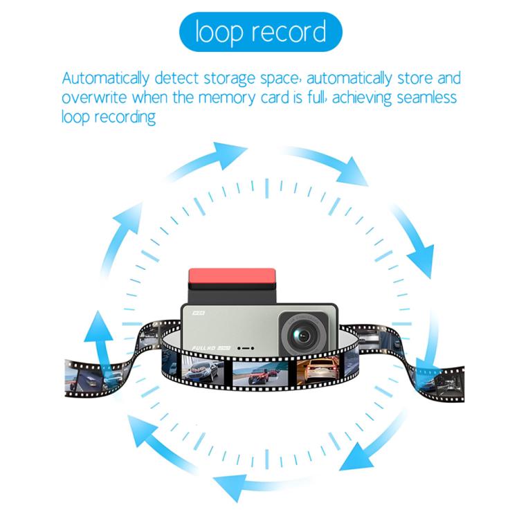 G71 HD 1080P Three-Lens 2.0-Inch Infrared Night Vision Driving Recorder, No WIFI, WIFI Connection