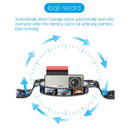 G71 HD 1080P Three-Lens 2.0-Inch Infrared Night Vision Driving Recorder, No WIFI, WIFI Connection