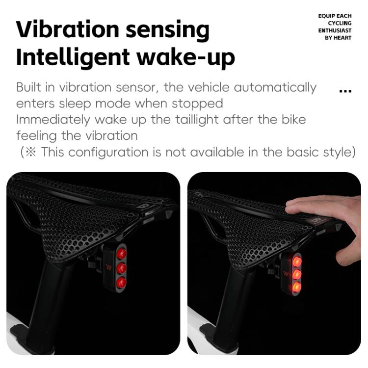 WEST BIKING Bicycle Night Riding Long Endurance Warning Brake Taillight, Round Light Basic, Square Light Basic, Round Light Smart, Square Light Smart