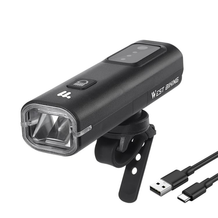 WEST BIKING Bicycle Waterproof TYPE-C Rechargeable High-Brightness Headlight, Regular, Digital Battery Display