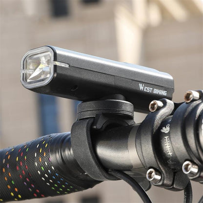 WEST BIKING Bicycle Waterproof TYPE-C Rechargeable High-Brightness Headlight, Regular, Digital Battery Display