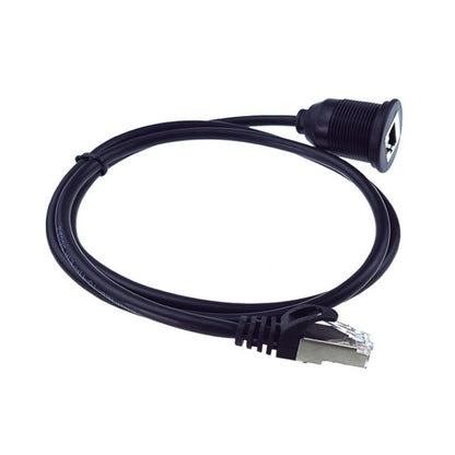 RJ45 CAT5e Ultra Category 5 Cable Round Single Port Male To Female Car Waterproof Cable, 1m RJ45