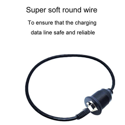 RJ45 CAT5e Ultra Category 5 Cable Round Single Port Male To Female Car Waterproof Cable, 1m RJ45
