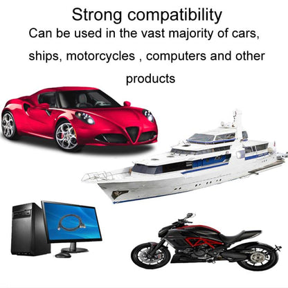 RJ45 CAT5e Ultra Category 5 Cable Round Single Port Male To Female Car Waterproof Cable, 1m RJ45