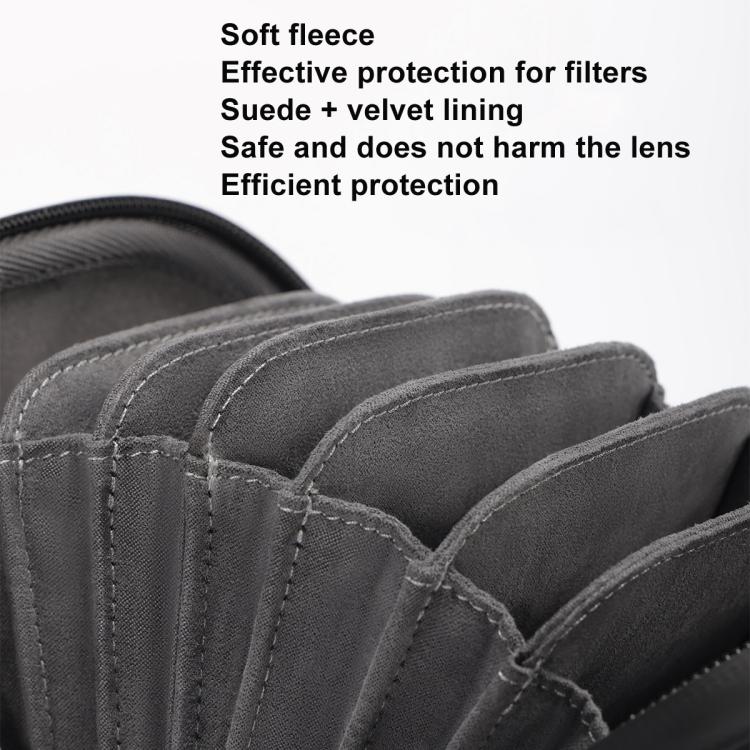 Cwatcun D164 Small Filter Organizer Camera Lens Digital Protection Bag, D164