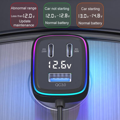 Powerful Output Colorful Ambient Lights Car Quick Charger, GE01