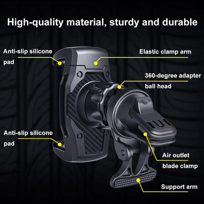 Car Air Conditioning Outlet Anti-shake Rotating Navigation Mobile Phone Holder, ZS-008