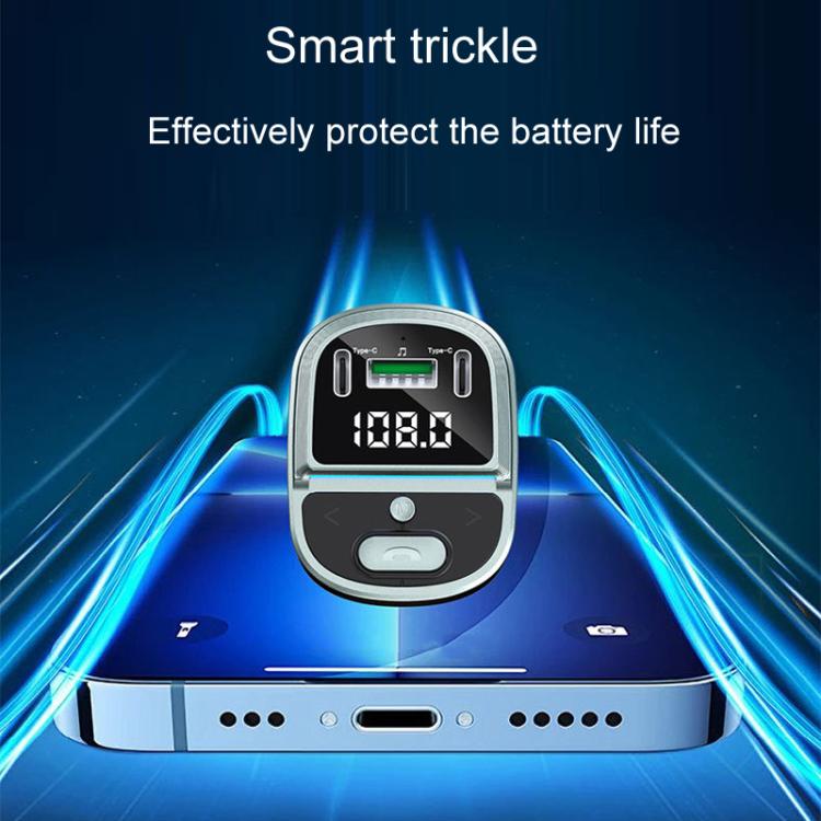 Car Voltage Digital Display Fast Charger Vehicle MP3 Bluetooth Player, GZ07