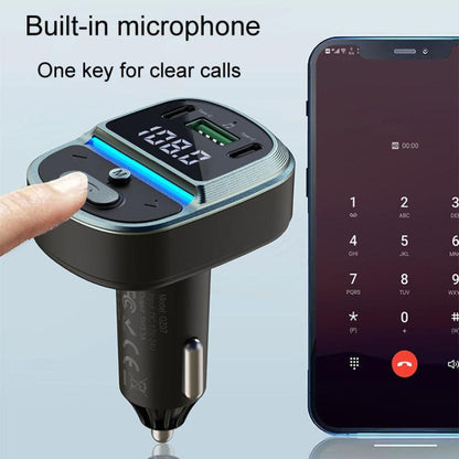 Car Voltage Digital Display Fast Charger Vehicle MP3 Bluetooth Player, GZ07