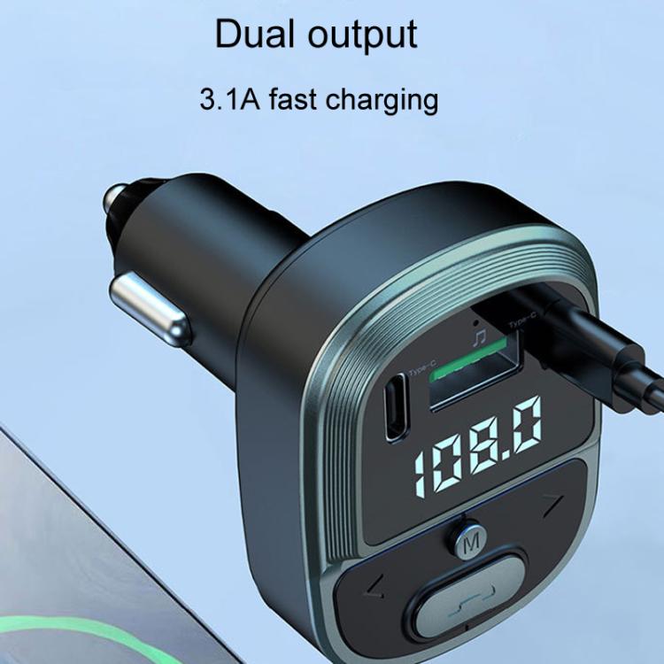 Car Voltage Digital Display Fast Charger Vehicle MP3 Bluetooth Player, GZ07