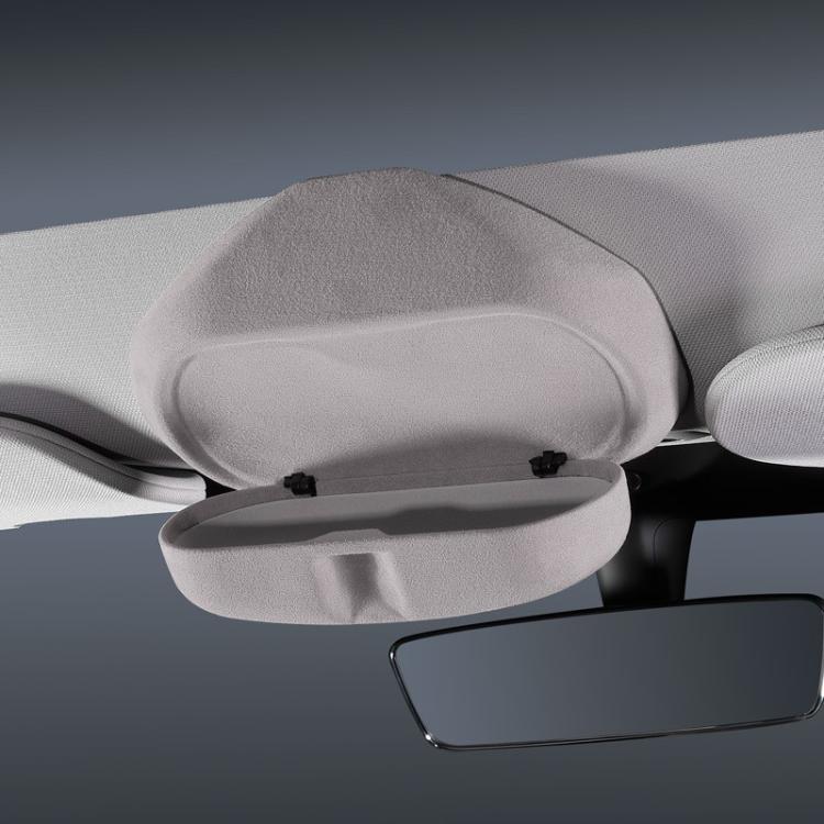 For Tesla Suede Leather Glasses Storage Box, 2024 Model 3 Beige, 2024 Model 3 Black, Model Y Beige, Model Y Black, Model 3 Beige, Model 3 Black