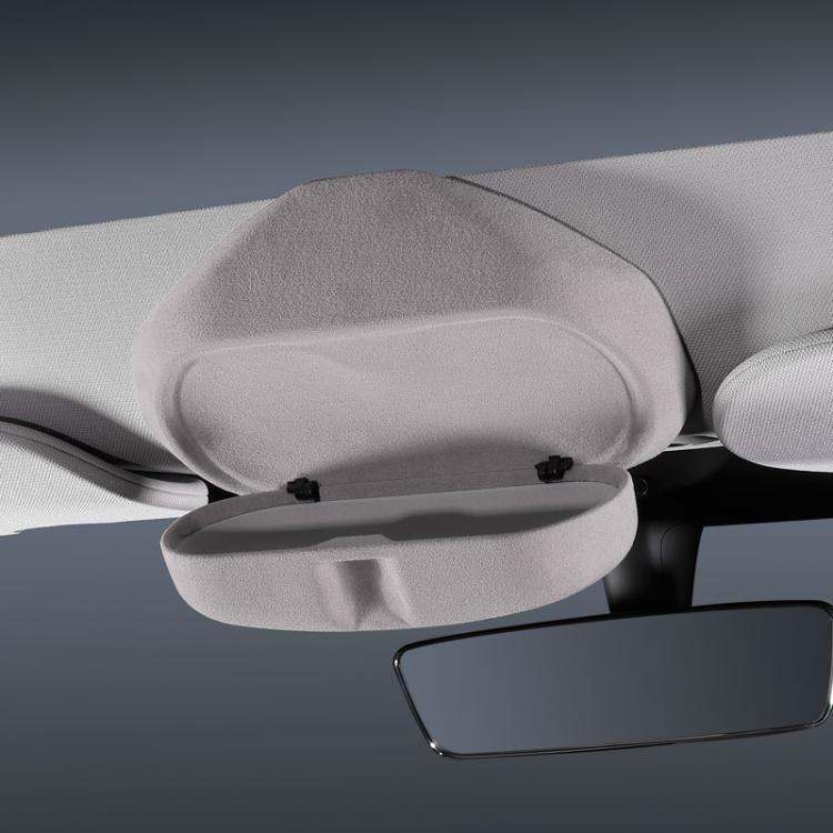 For Tesla Suede Leather Glasses Storage Box, 2024 Model 3 Beige, 2024 Model 3 Black, Model Y Beige, Model Y Black, Model 3 Beige, Model 3 Black