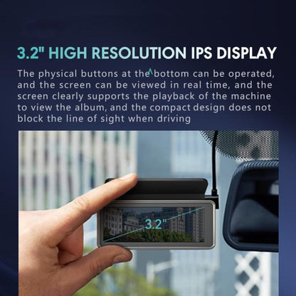 Anytek T1 PRO 3.2 Inch 2K HD Night Vision Car Recorder Hidden Car Camera Front And Rear Dual Recording, T1 PRO