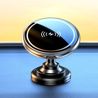 15W Car Magnetic Wireless Charging Phone Holder Alloy Base, Adhesive Black, Adhesive Silver, Air Outlet Black, Air Outlet Silver