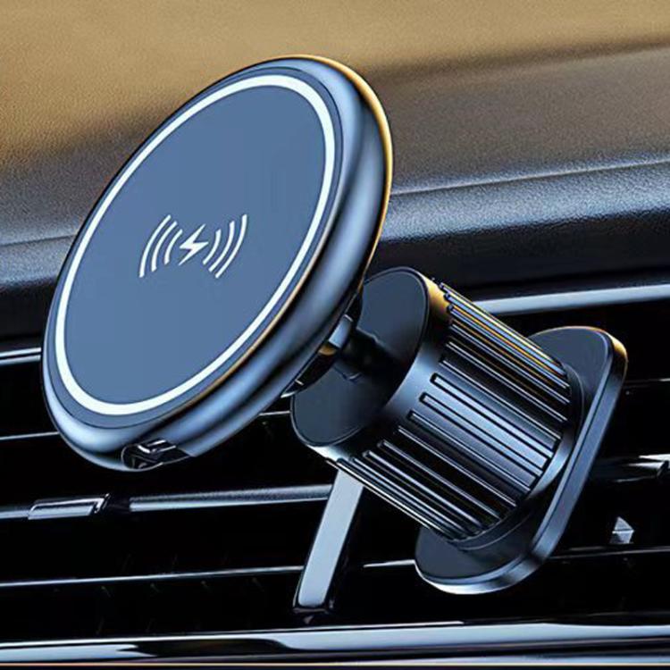 15W Car Magnetic Wireless Charging Phone Holder Alloy Base, Adhesive Black, Adhesive Silver, Air Outlet Black, Air Outlet Silver
