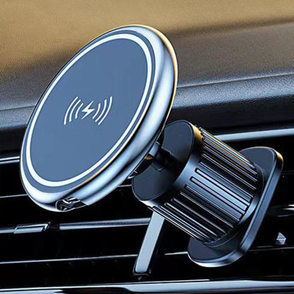 15W Car Magnetic Wireless Charging Phone Holder Alloy Base, Adhesive Black, Adhesive Silver, Air Outlet Black, Air Outlet Silver