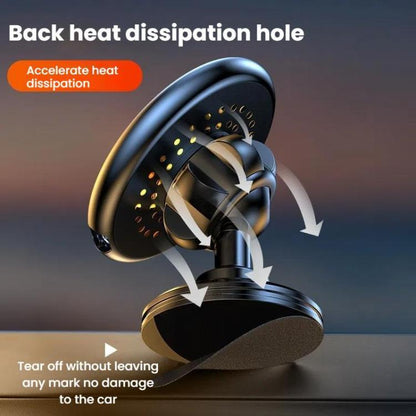 15W Car Magnetic Wireless Charging Phone Holder Alloy Base, Adhesive Black, Adhesive Silver, Air Outlet Black, Air Outlet Silver