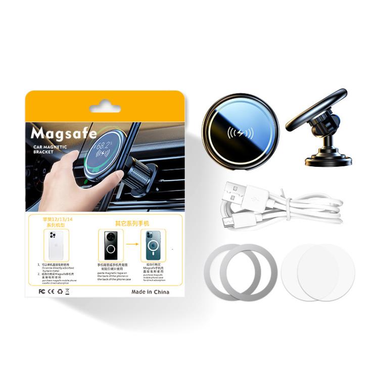 15W Car Magnetic Wireless Charging Phone Holder Alloy Base, Adhesive Black, Adhesive Silver, Air Outlet Black, Air Outlet Silver