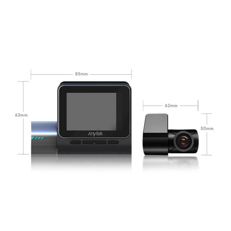 Anytek T3 PRO 2 inch 2K HD Night Vision Car Recorder Hidden Car Camera Front & Rear Dual Recording, T3 PRO