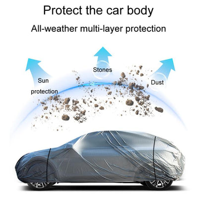 Car PE Film Waterproof And Dustproof Four Seasons Universal Coat Cover, S, M, L, XL, XXL
