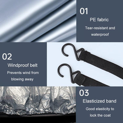 Car PE Film Waterproof And Dustproof Four Seasons Universal Coat Cover, S, M, L, XL, XXL