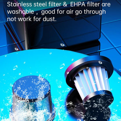 Car Mini Portable Powerful Suction LED Flashing Warning Light Outdoor Lighting Vacuum Cleaner, V8