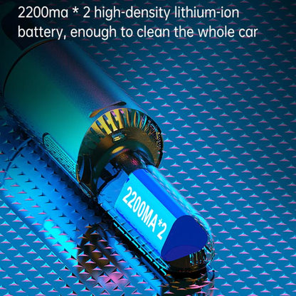 Car Mini Portable Powerful Suction LED Flashing Warning Light Outdoor Lighting Vacuum Cleaner, V8