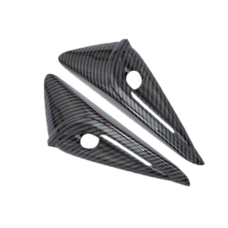 For Tesla 2024 Model 3 Fenders Side Labels Camera Cover Stickers, Glossy Carbon Fiber Texture, Matt Carbon Fiber Texture, Piano Paint Bright Black, Frosted Matt Black, Bright Red