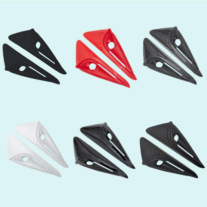 For Tesla 2024 Model 3 Fenders Side Labels Camera Cover Stickers, Glossy Carbon Fiber Texture, Matt Carbon Fiber Texture, Piano Paint Bright Black, Frosted Matt Black, Bright Red