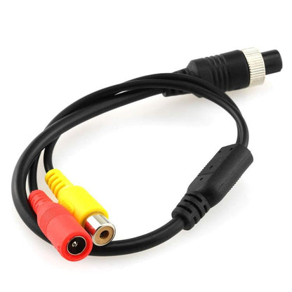 Car Camera Adapter Connector Wire 50cm, 4 Pin Aviation Female To RCA Female DC Male, 4 Pin Aviation Female To RCA Female DC Female, 4 Pin Aviation Female To RCA Male DC Male, 4 Pin Aviation Male To RCA Female DC Male
