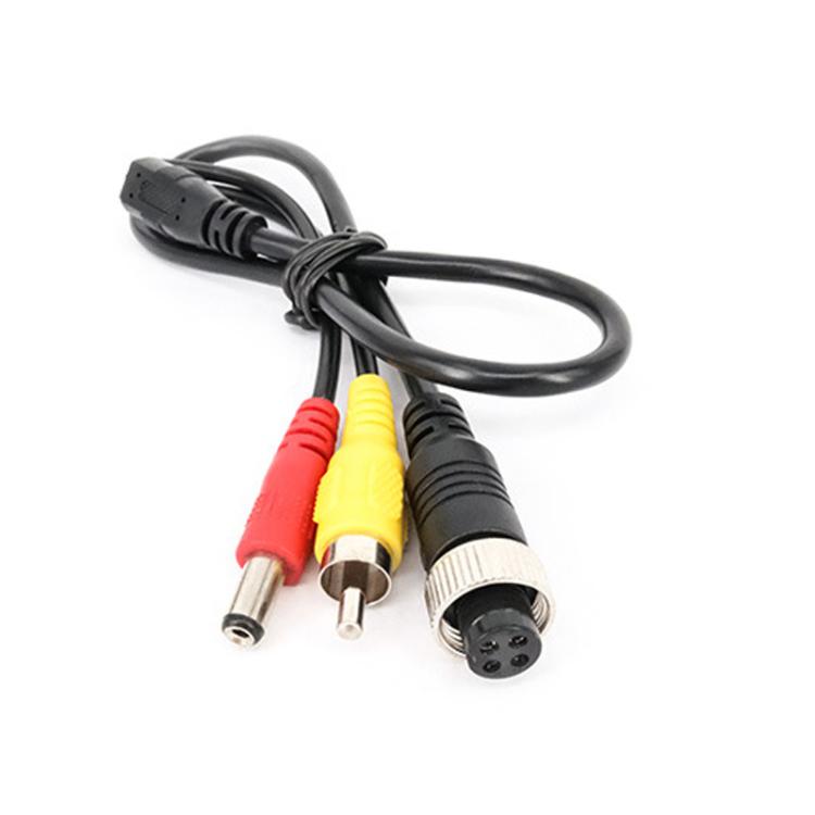 Car Camera Adapter Connector Wire 50cm, 4 Pin Aviation Female To RCA Female DC Male, 4 Pin Aviation Female To RCA Female DC Female, 4 Pin Aviation Female To RCA Male DC Male, 4 Pin Aviation Male To RCA Female DC Male